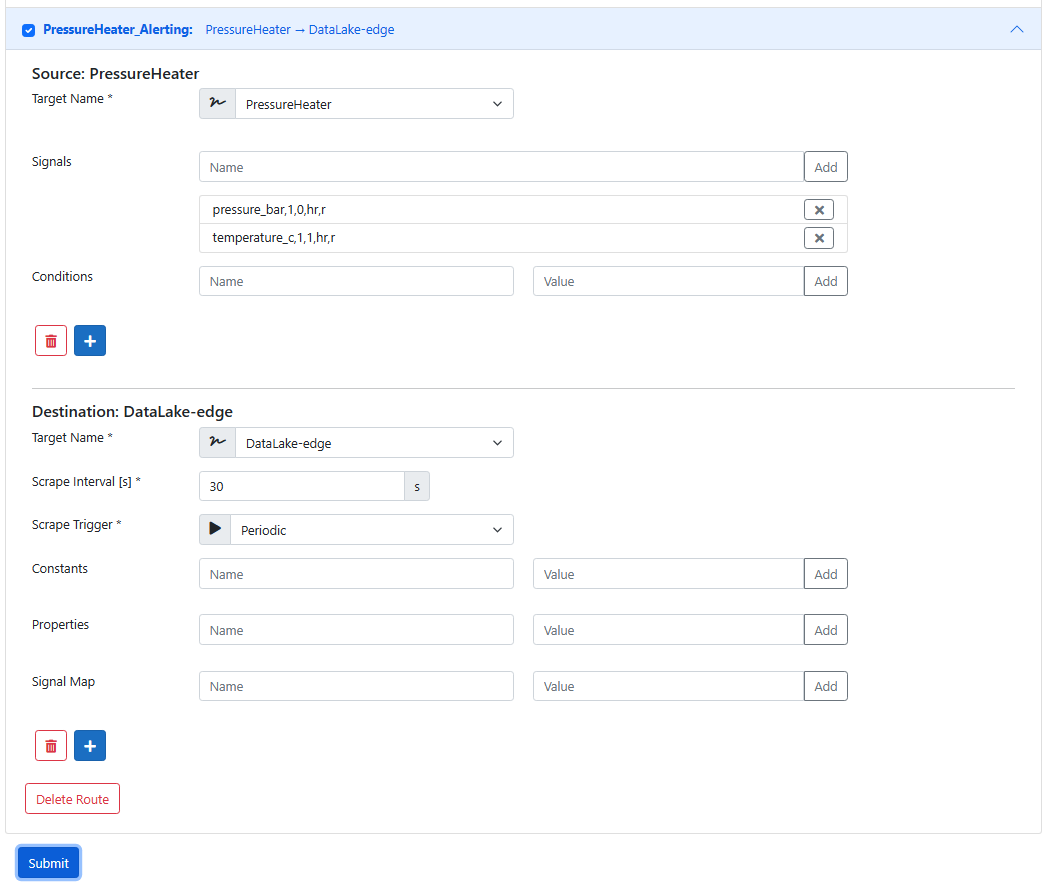 Modbus to Data Lake Route