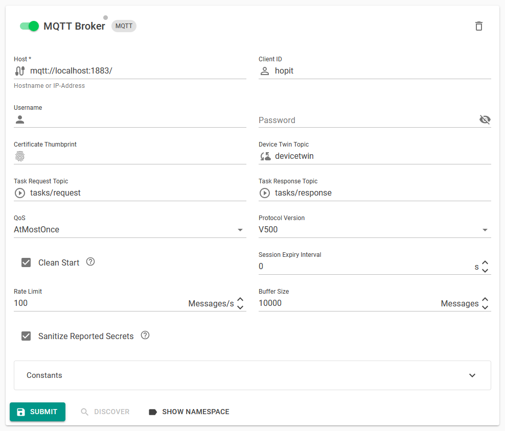 Sanitize reported secrets option on a Target